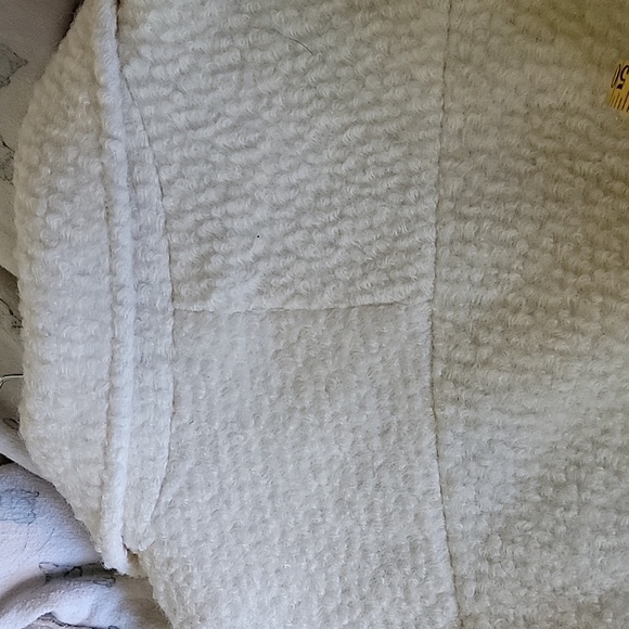 Lands End cream colored short wool jacket, size 16. - Picture 4 of 4